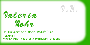 valeria mohr business card